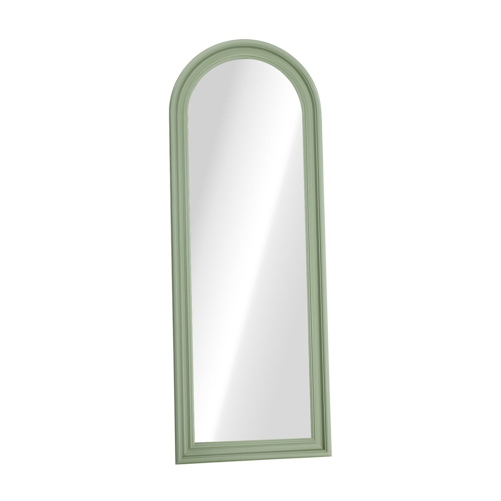 Oikiture Full Length Mirror Elegance Arch 165x60cm Green Wood-Full Length Mirror-PEROZ Accessories