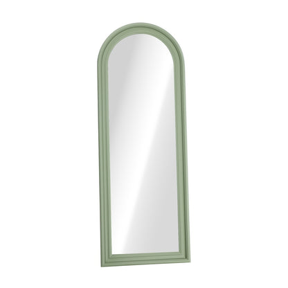 Oikiture Full Length Mirror Elegance Arch 165x60cm Green Wood-Full Length Mirror-PEROZ Accessories