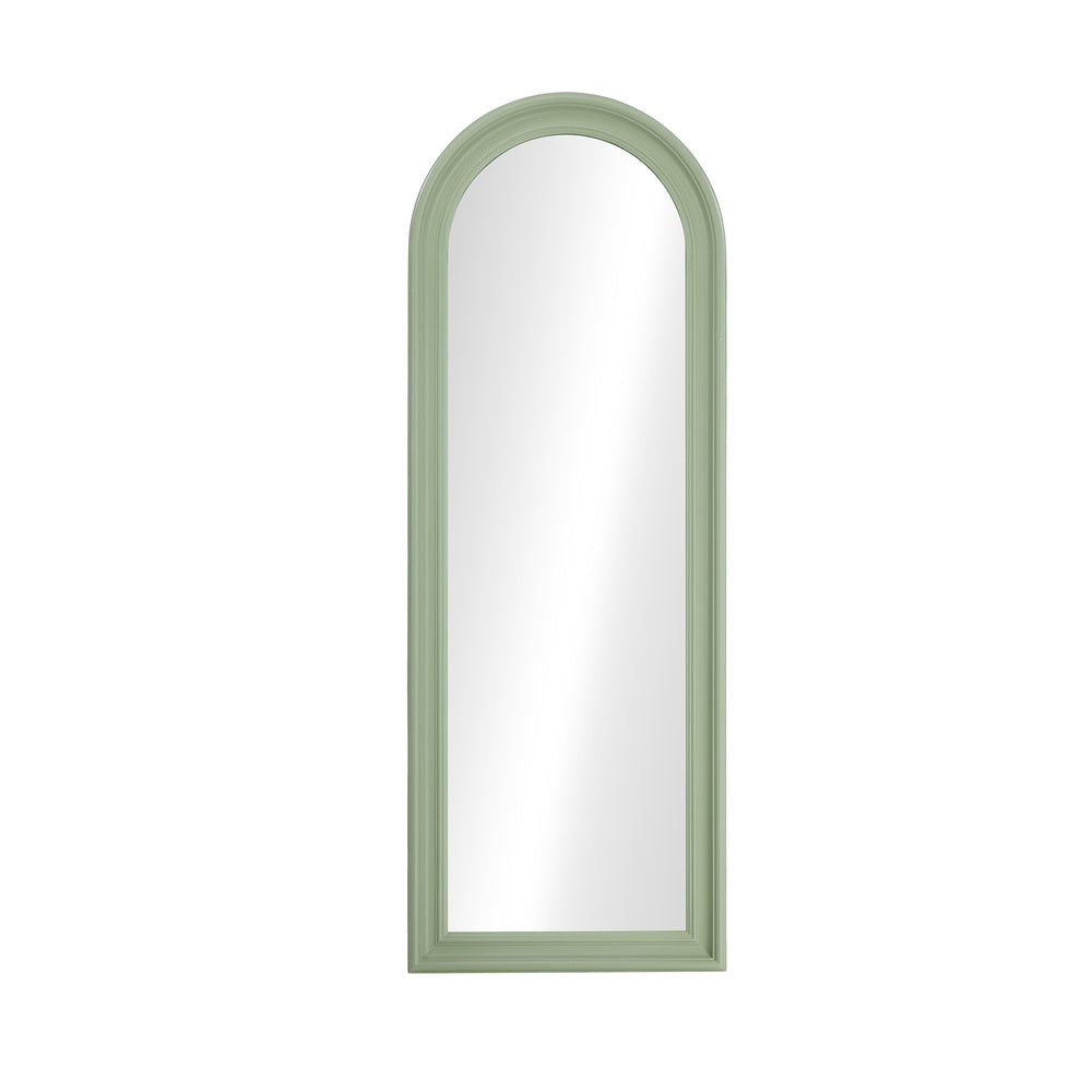 Oikiture Full Length Mirror Elegance Arch 165x60cm Green Wood-Full Length Mirror-PEROZ Accessories