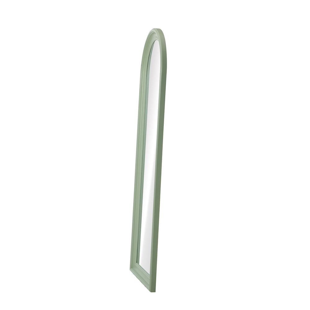 Oikiture Full Length Mirror Elegance Arch 165x60cm Green Wood-Full Length Mirror-PEROZ Accessories
