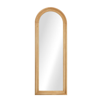Oikiture Full Length Mirror Elegance Arch 165x60cm Natural Wood-Full Length Mirror-PEROZ Accessories