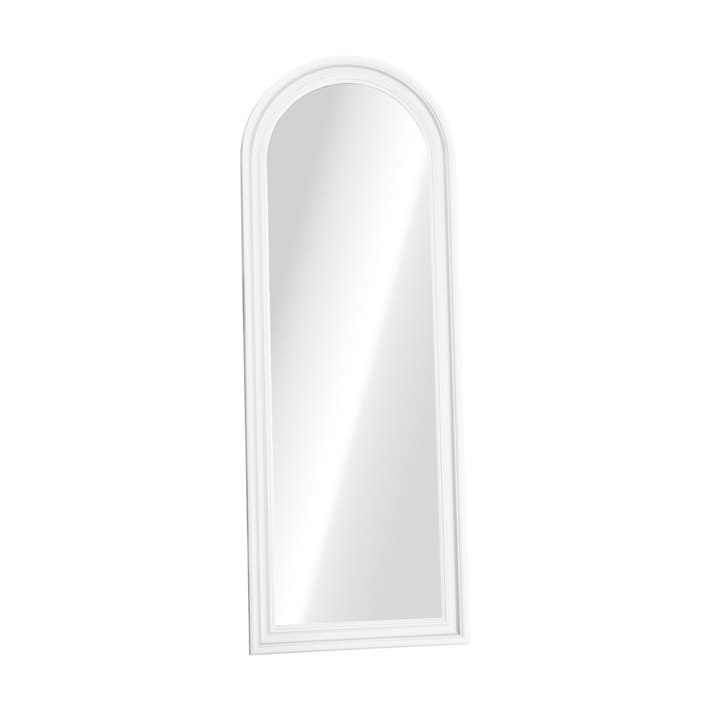 Oikiture Full Length Mirror Elegance Arch 165x60cm White Wood-Full Length Mirror-PEROZ Accessories