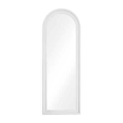 Oikiture Full Length Mirror Elegance Arch 165x60cm White Wood-Full Length Mirror-PEROZ Accessories