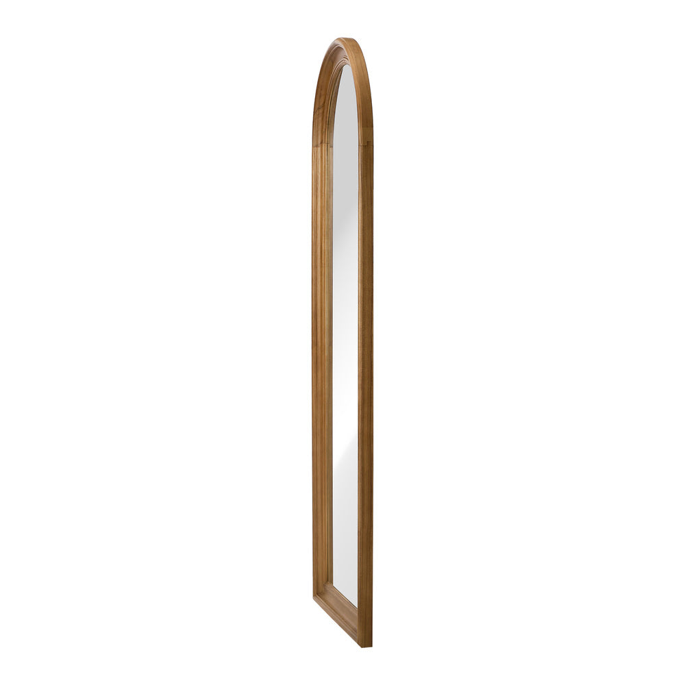 Oikiture Full Length Mirror Elegance Arch 165x60cm Brown Wood-Full Length Mirror-PEROZ Accessories