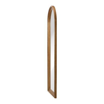 Oikiture Full Length Mirror Elegance Arch 165x60cm Brown Wood-Full Length Mirror-PEROZ Accessories