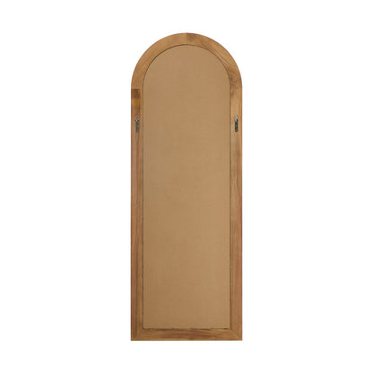 Oikiture Full Length Mirror Elegance Arch 165x60cm Brown Wood-Full Length Mirror-PEROZ Accessories