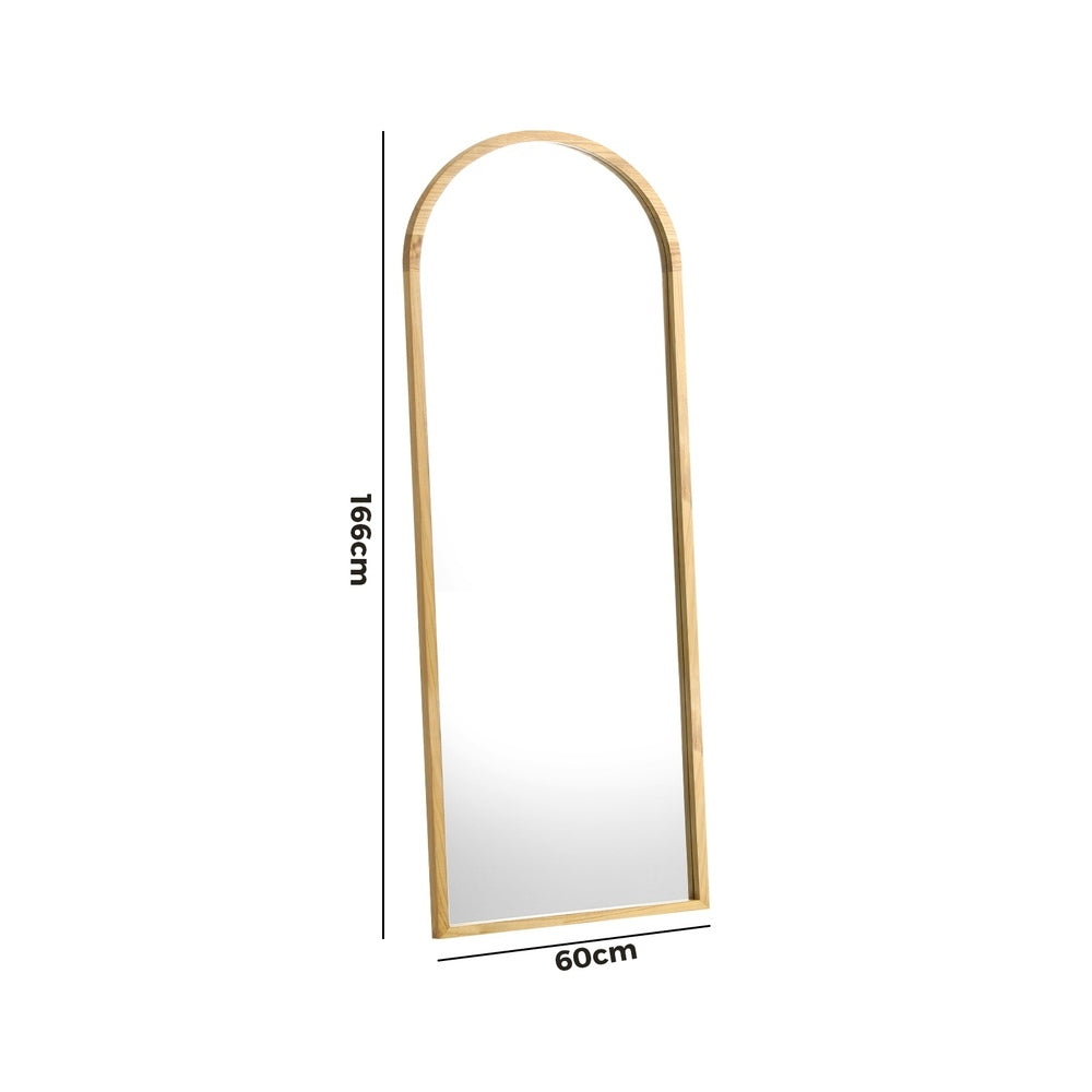 Oikiture Full Length Mirror Arched Wooden 166x60cm-Full Length Mirror-PEROZ Accessories