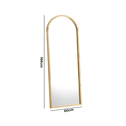 Oikiture Full Length Mirror Arched Wooden 166x60cm-Full Length Mirror-PEROZ Accessories
