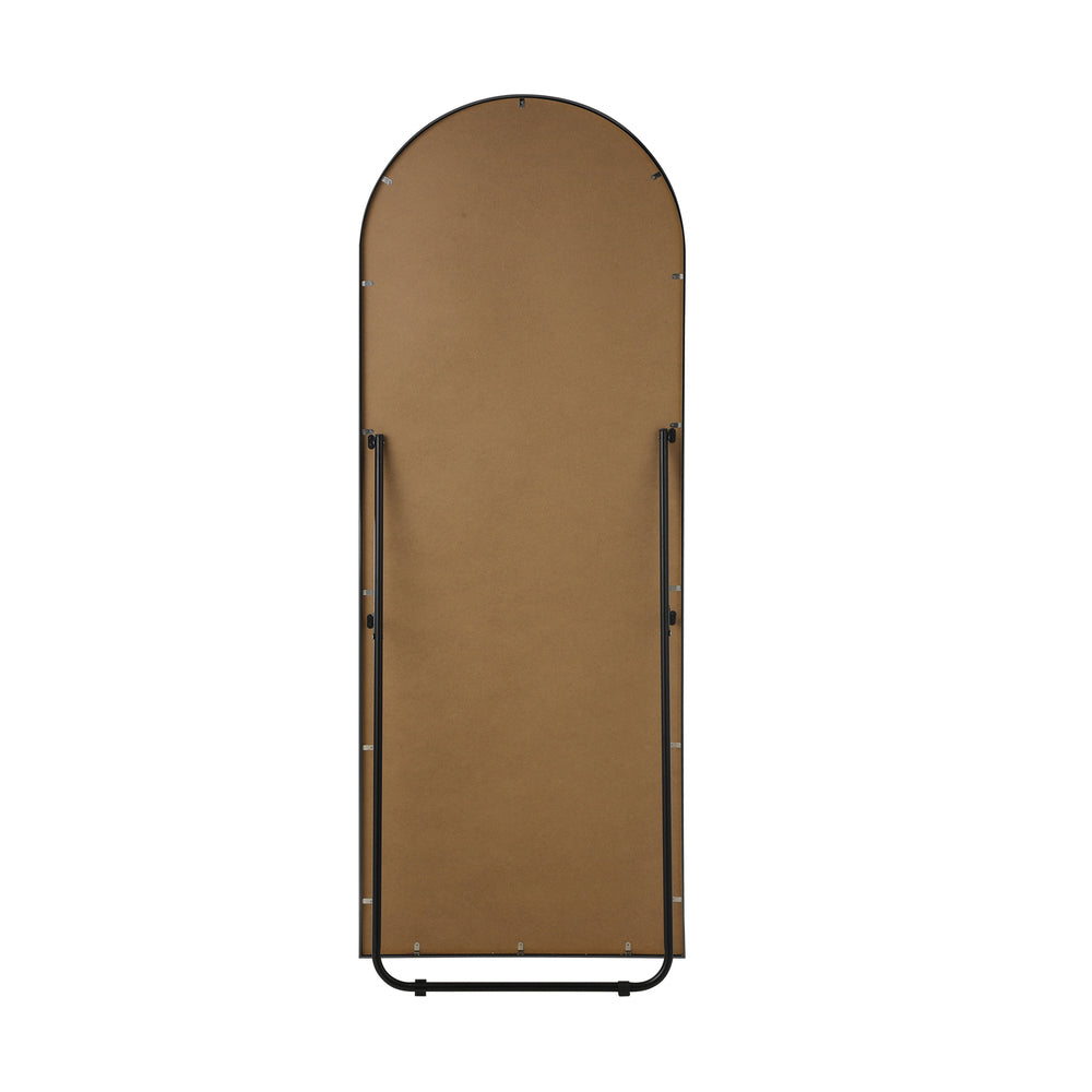 Oikiture Full Length Mirror Arched Free Standing Black-Full Length Mirrors-PEROZ Accessories