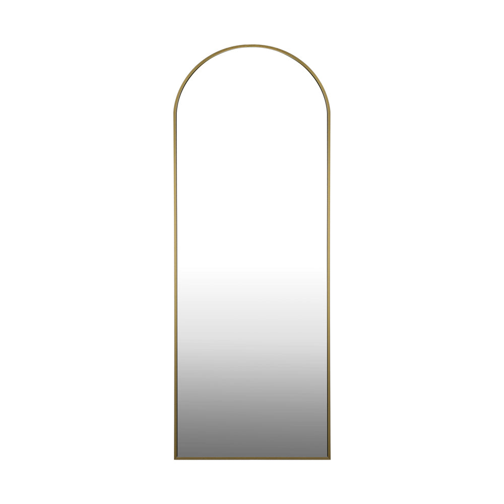 Oikiture Full Length Mirror Arched Free Standing Gold 166x60cm-Full Length Mirror-PEROZ Accessories