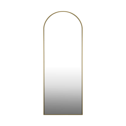 Oikiture Full Length Mirror Arched Free Standing Gold 166x60cm-Full Length Mirror-PEROZ Accessories