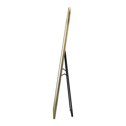 Oikiture Full Length Mirror Arched Free Standing Gold 166x60cm-Full Length Mirror-PEROZ Accessories