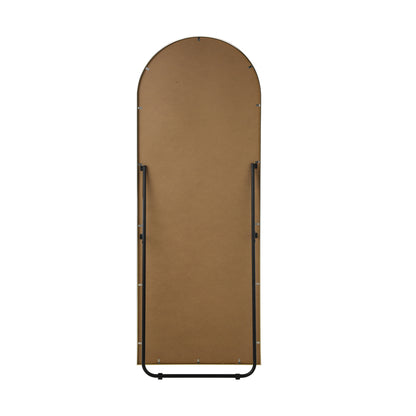 Oikiture Full Length Mirror Arched Free Standing Gold 166x60cm-Full Length Mirror-PEROZ Accessories