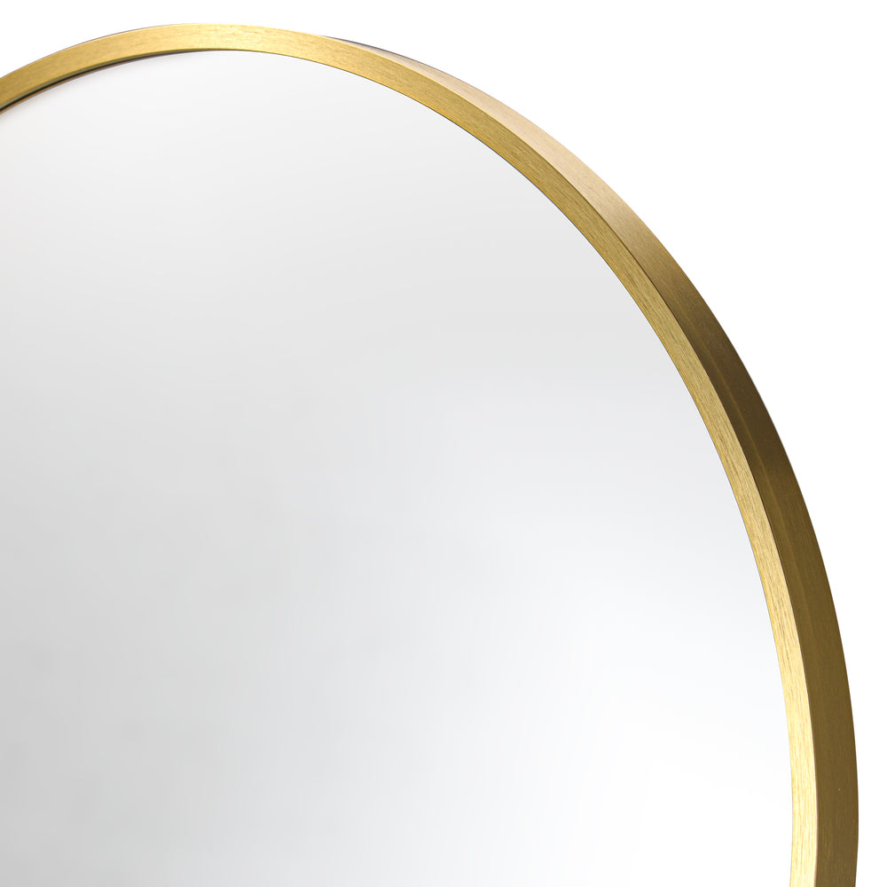 Oikiture Full Length Mirror Arched Free Standing Gold 166x60cm-Full Length Mirror-PEROZ Accessories