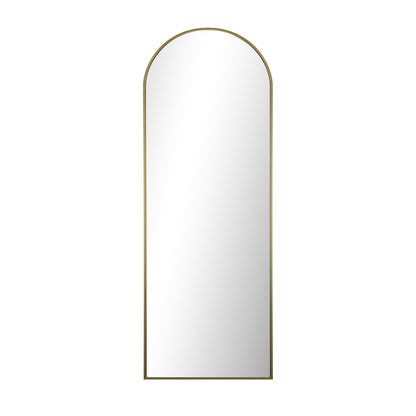 Oikiture 180x70cm Full Length Mirror Arched Floor Mirrors Gold-Full Length Mirror-PEROZ Accessories
