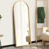 Oikiture Wooden Full Length Mirror 180x70cm Wavy Floor Mirrors-Full Length Mirror-PEROZ Accessories