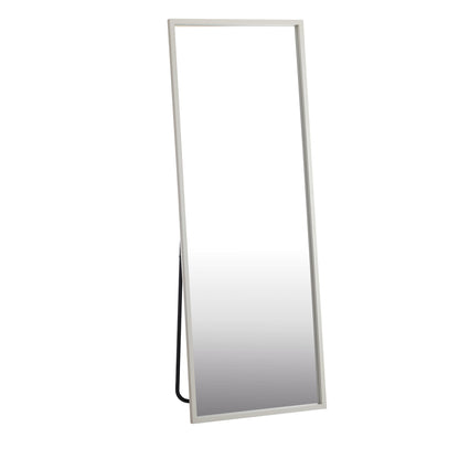 Oikiture Wooden Full Length Mirror Rectangle Free Standing White-Full Length Mirrors-PEROZ Accessories