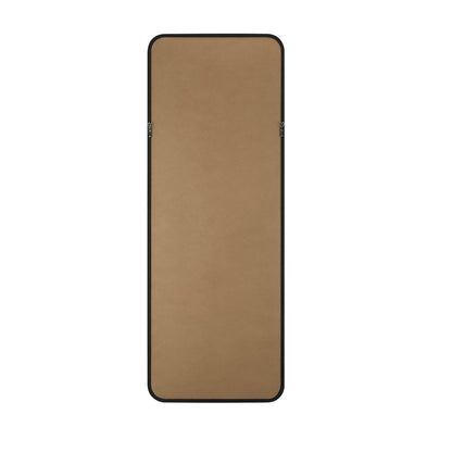 Oikiture Wooden Full Length Mirror 166x60cm Rectangle Floor Mirrors Black-Full Length Mirror-PEROZ Accessories
