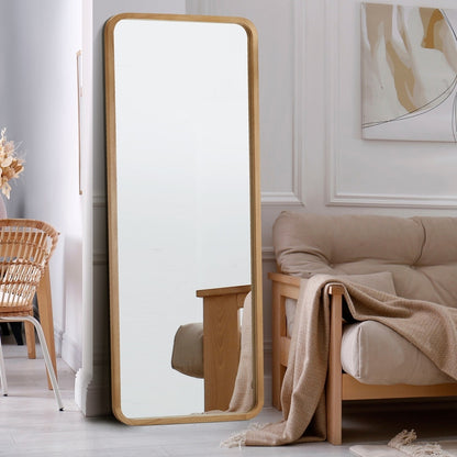Oikiture Full Length Mirror Rectangle Wooden 166cm x 60cm-Full Length Mirror-PEROZ Accessories