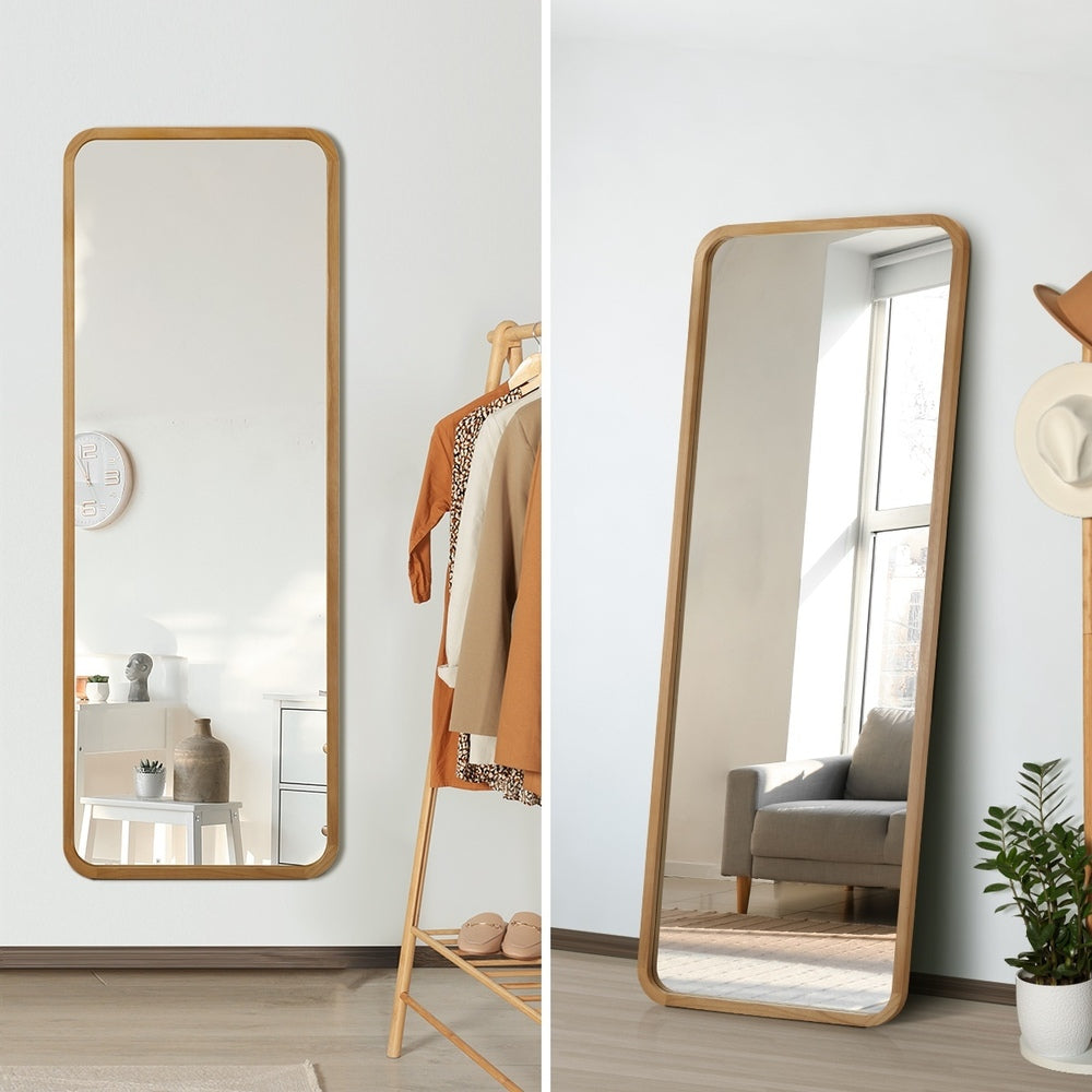 Oikiture Full Length Mirror Rectangle Wooden 166cm x 60cm-Full Length Mirror-PEROZ Accessories