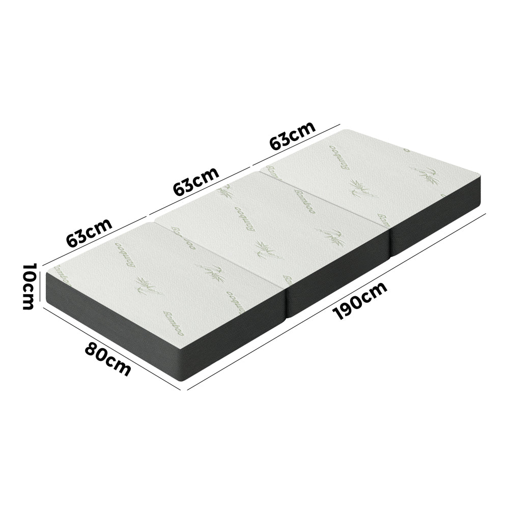 Bedra Folding Foam Mattress Trifold Sleeping Mat Single-Folding Mattresses Cushions-PEROZ Accessories