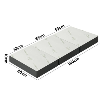 Bedra Folding Foam Mattress Trifold Sleeping Mat Single-Folding Mattresses Cushions-PEROZ Accessories