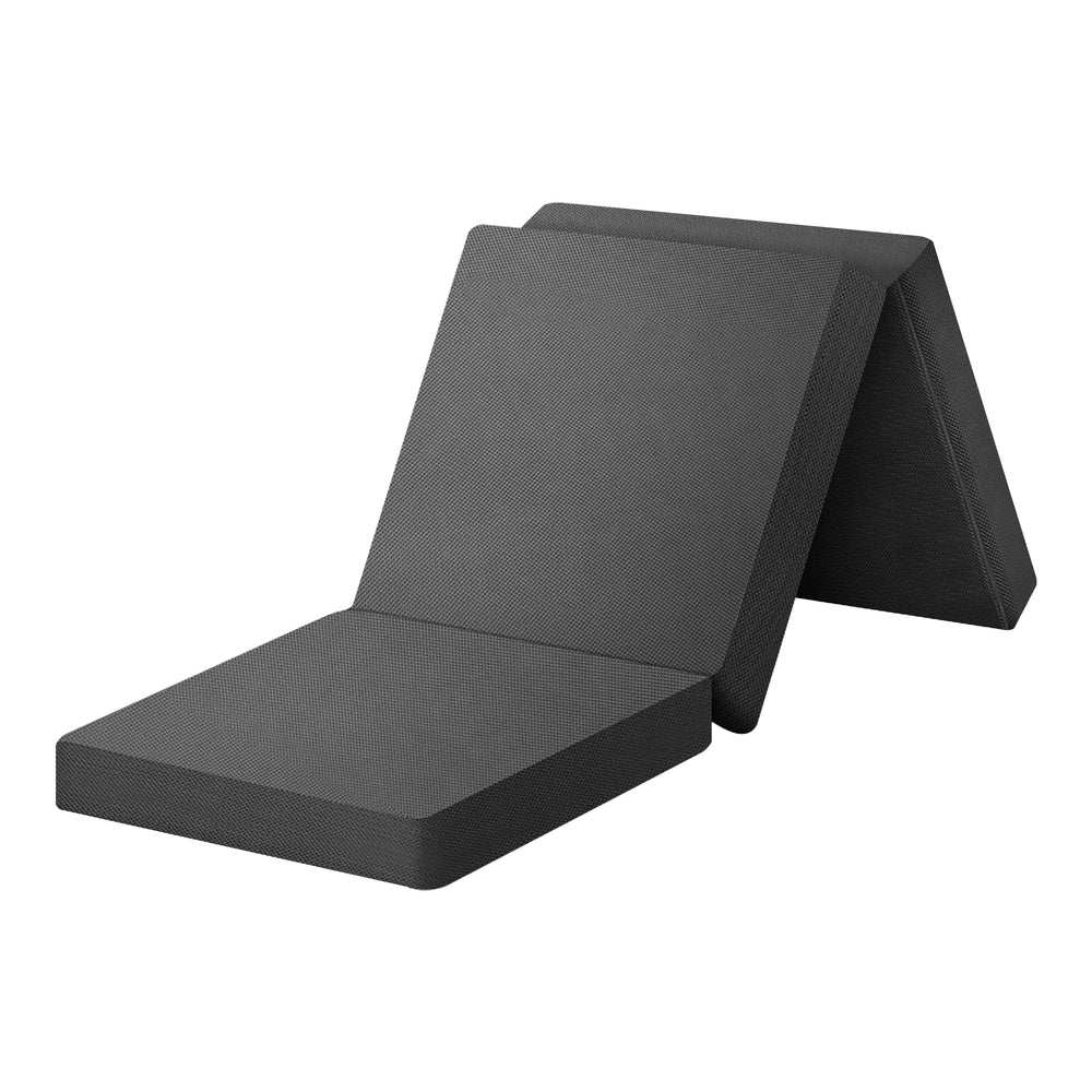Bedra Folding Mattress Portable Single Sofa Foam Bed Grey-Folding Mattresses Cushions-PEROZ Accessories