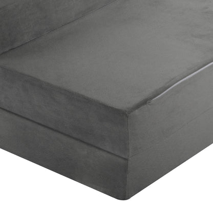 Bedra Foldable Foam Mattress Floor Bed Grey Single-Folding Mattress Cushion-PEROZ Accessories