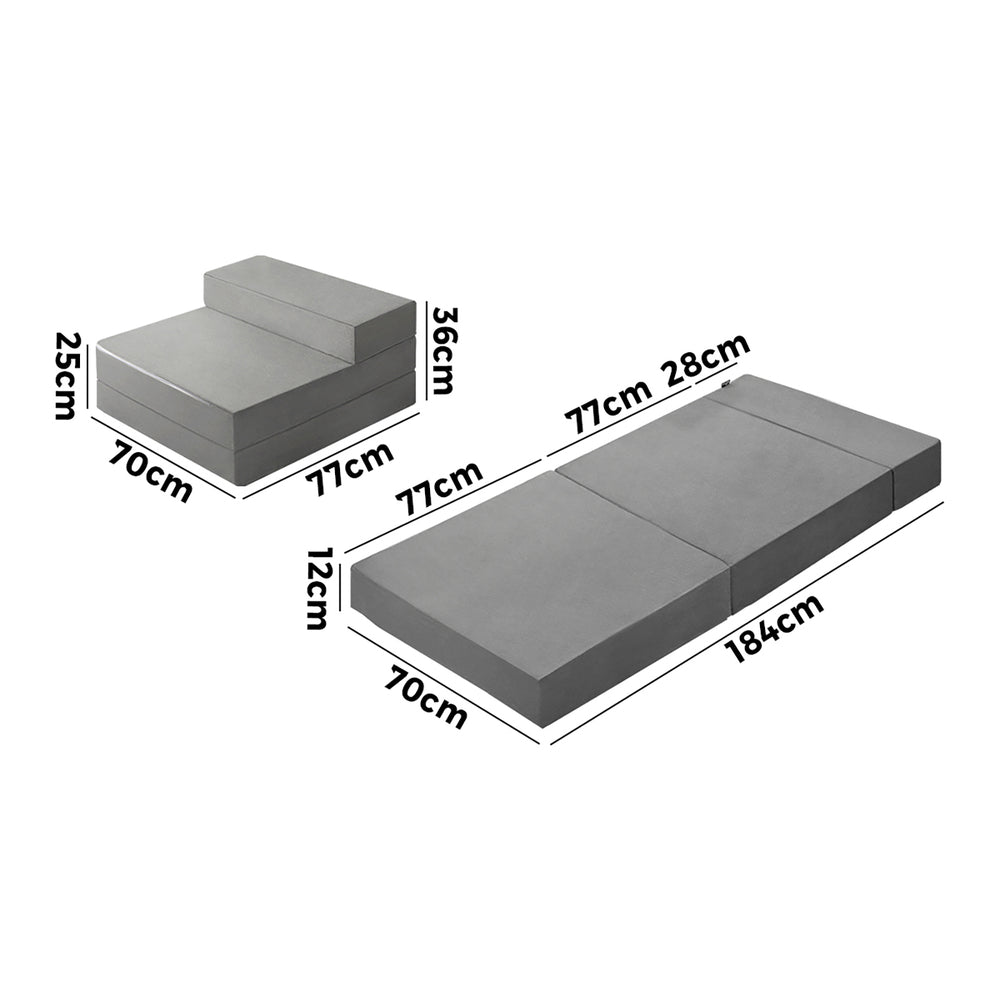 Bedra Folding Foam Mattress Single Portable Camping Floor Mat-Folding Mattress Cushion-PEROZ Accessories