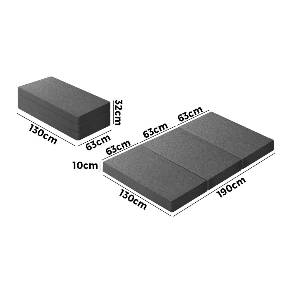 Bedra Foldable Mattress Trifold Cushion Mat Breathable Double-Folding Mattresses Cushions-PEROZ Accessories