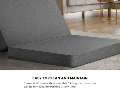 Bedra Foldable Mattress Trifold Cushion Mat Breathable Double-Folding Mattresses Cushions-PEROZ Accessories