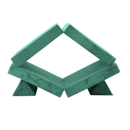 Oikiture 4Pcs Kids Play Couch Modular Lounge Cushion Green-Magic Couch-PEROZ Accessories