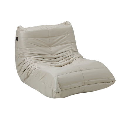 Oikiture Floor Sofa Lazy Couch Beige Polyester-Floor Lounge-PEROZ Accessories