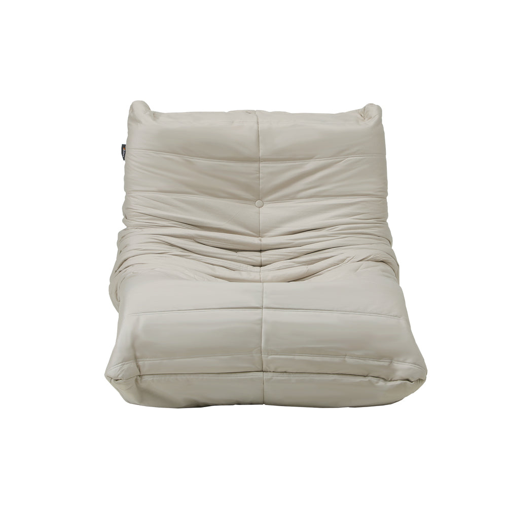 Oikiture Floor Sofa Lazy Couch Beige Polyester-Floor Lounge-PEROZ Accessories