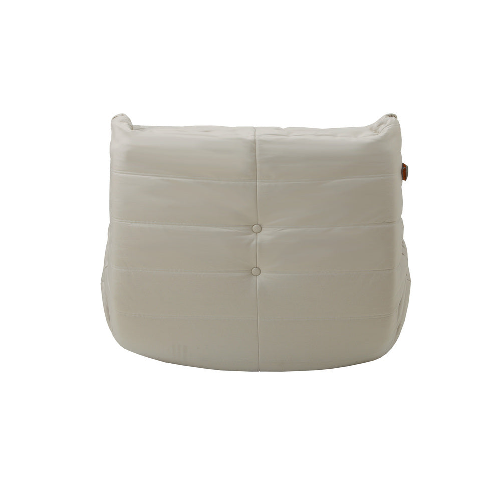 Oikiture 2X Floor Sofa Lounge Caterpillar Lazy Couch Single Pouffe Beige-Floor Lounge-PEROZ Accessories