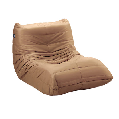 Oikiture Floor Sofa Lazy Couch Brown Polyester-Floor Lounge-PEROZ Accessories