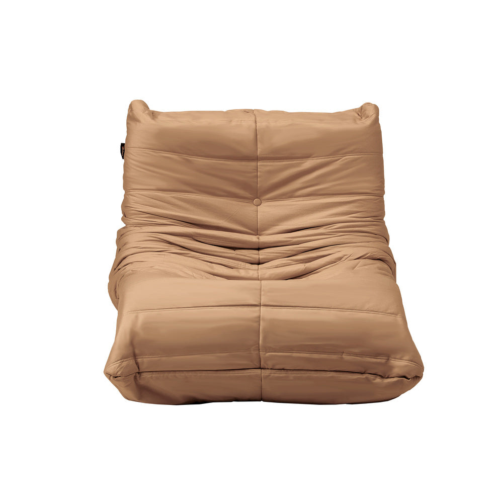 Oikiture Floor Sofa Lazy Couch Brown Polyester-Floor Lounge-PEROZ Accessories