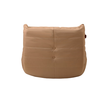 Oikiture 2X Floor Sofa Lounge Caterpillar Couch Single Pouffe Brown-Floor Lounge-PEROZ Accessories