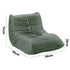 Oikiture Floor Sofa Lazy Couch Green Polyester-Floor Lounge-PEROZ Accessories