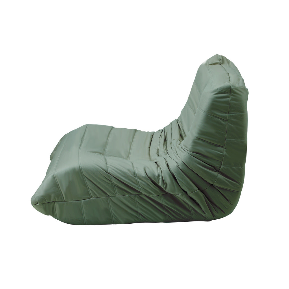 Oikiture Floor Sofa Lazy Couch Green Polyester-Floor Lounge-PEROZ Accessories