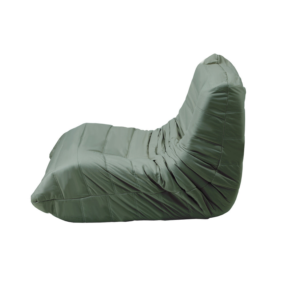 Oikiture 2X Floor Sofa Lounge Caterpillar Lazy Couch Single Chair Pouffe Green-Floor Lounge-PEROZ Accessories