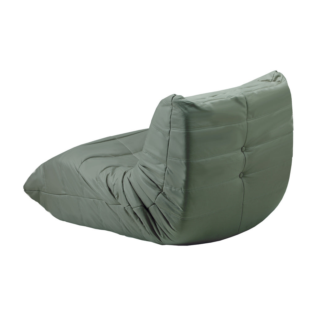 Oikiture 2X Floor Sofa Lounge Caterpillar Lazy Couch Single Chair Pouffe Green-Floor Lounge-PEROZ Accessories