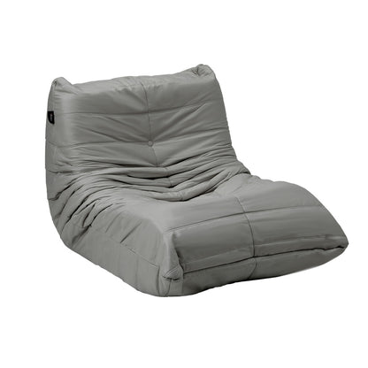 Oikiture Floor Sofa Lazy Couch Grey Polyester-Floor Lounge-PEROZ Accessories