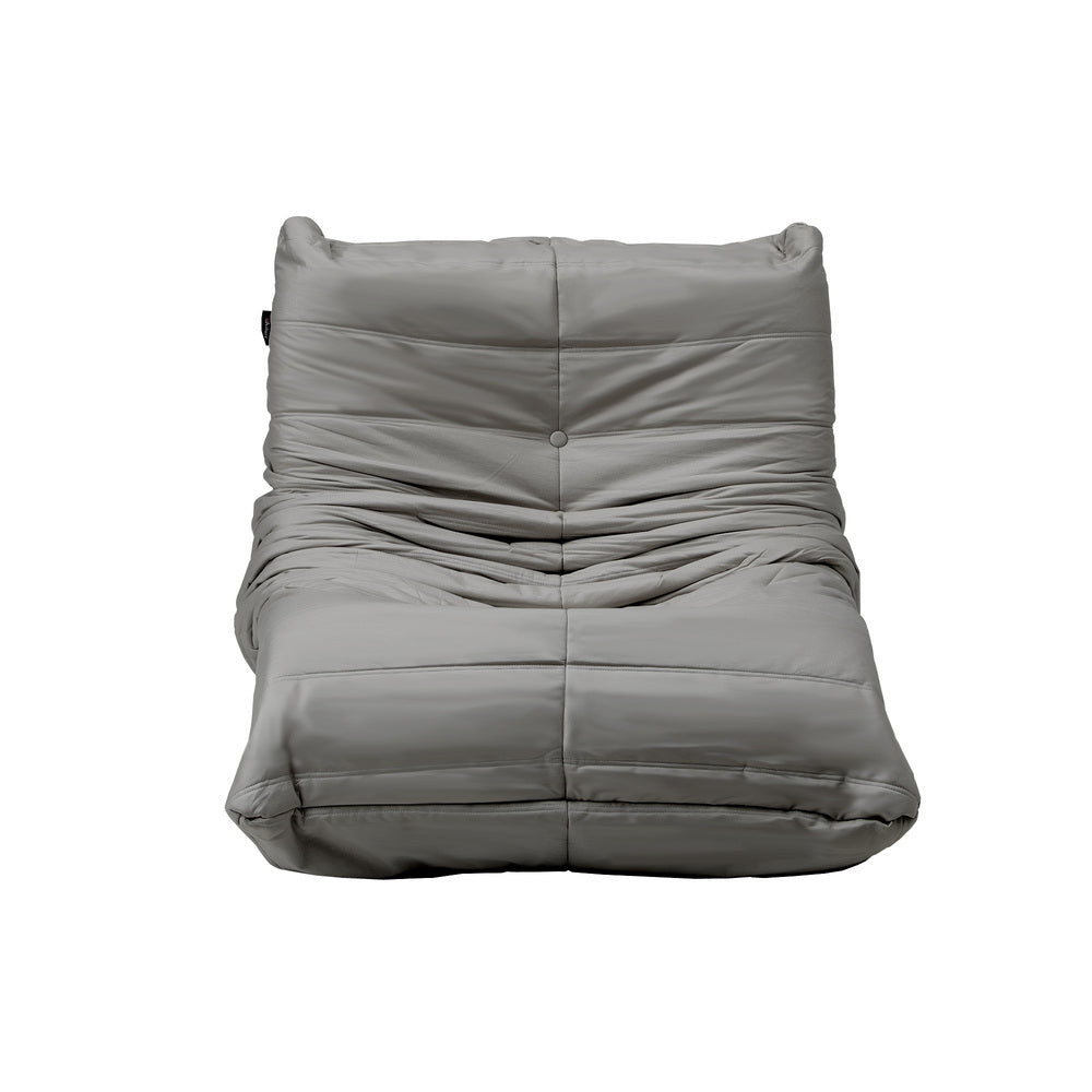 Oikiture Floor Sofa Lazy Couch Grey Polyester-Floor Lounge-PEROZ Accessories