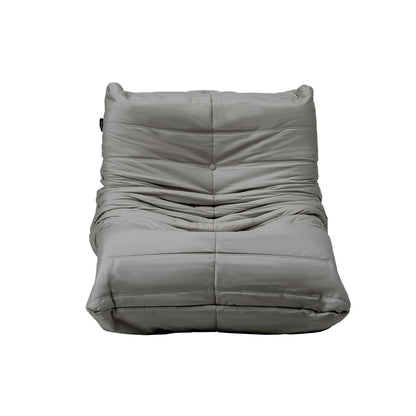 Oikiture Floor Sofa Lazy Couch Grey Polyester-Floor Lounge-PEROZ Accessories