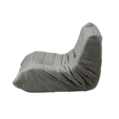 Oikiture Floor Sofa Lazy Couch Grey Polyester-Floor Lounge-PEROZ Accessories
