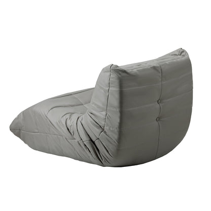 Oikiture Floor Sofa Lazy Couch Grey Polyester-Floor Lounge-PEROZ Accessories