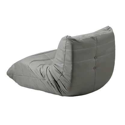 Oikiture 2X Floor Sofa Lounge Caterpillar Couch Single Pouffe Grey-Floor Lounge-PEROZ Accessories