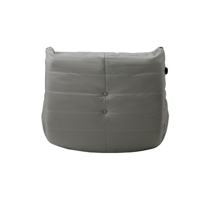 Oikiture 2X Floor Sofa Lounge Caterpillar Couch Single Pouffe Grey-Floor Lounge-PEROZ Accessories