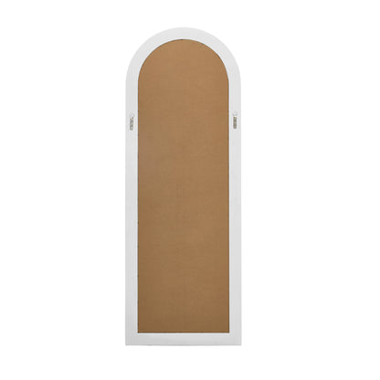 Oikiture Full Length Arch Mirror 165x60cm White Wood Wall Mounted-Full Length Mirror-PEROZ Accessories